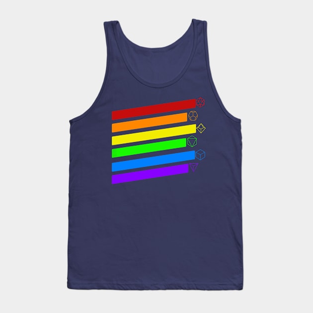 Rainbow Flag Dice Set T-Shirt Tank Top by redleader619